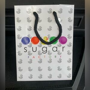Sugar Factory Glossy Paper Shopping Gift Bag White Small 8x6” Retro Collectable